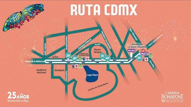 ruta carrera bonafont 2017 ciudad de mexico guadalajara monterrey puebla queretaro entrega de paquetes