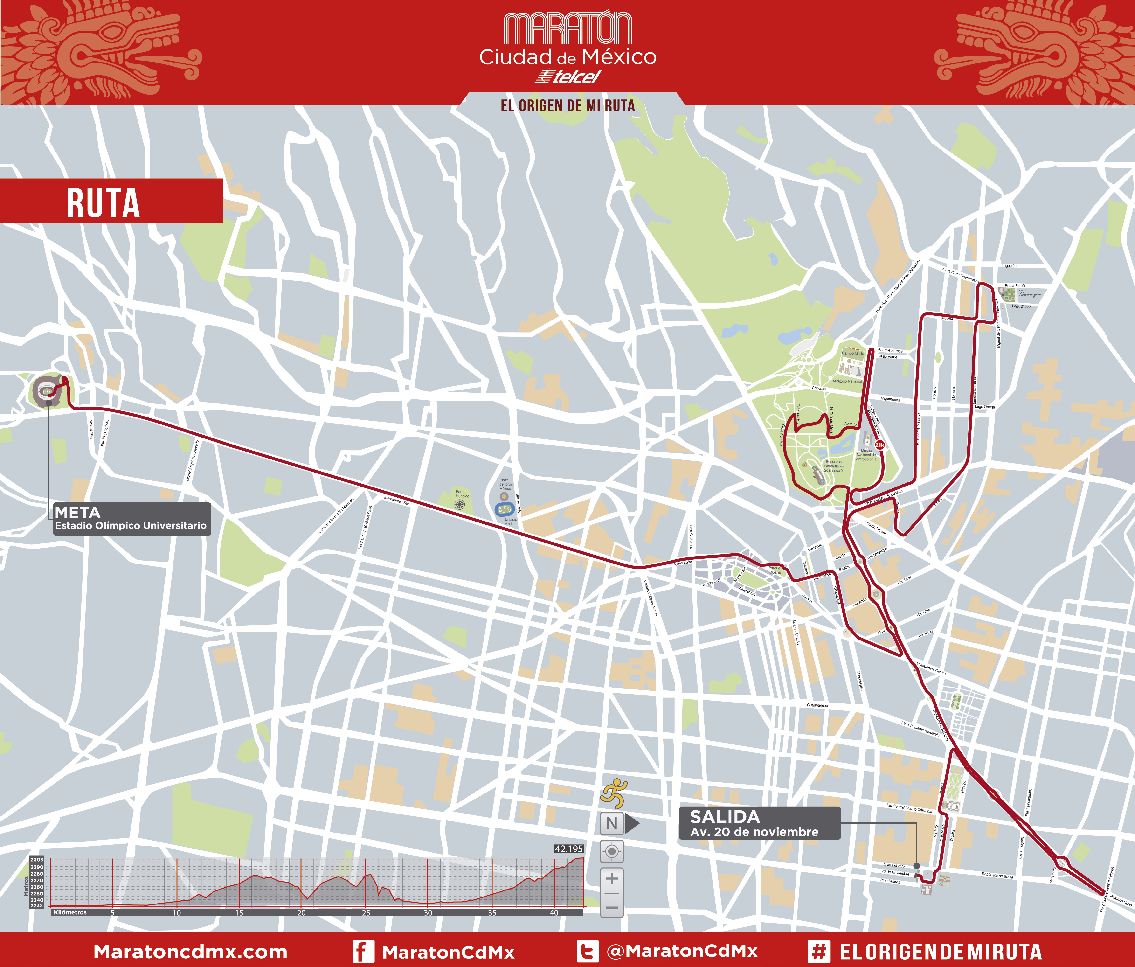 ruta del maraton de la ciudad de méxico 2017 cambios maratoncdmx