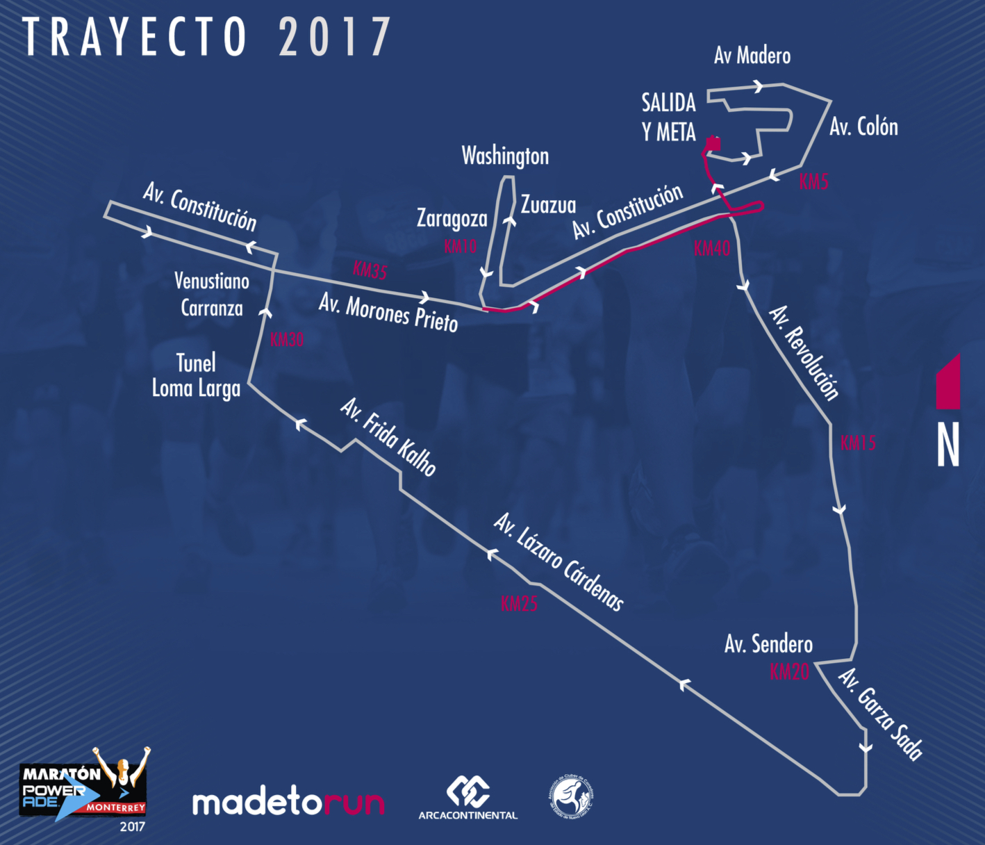 ruta maraton powerade monterrey 2017