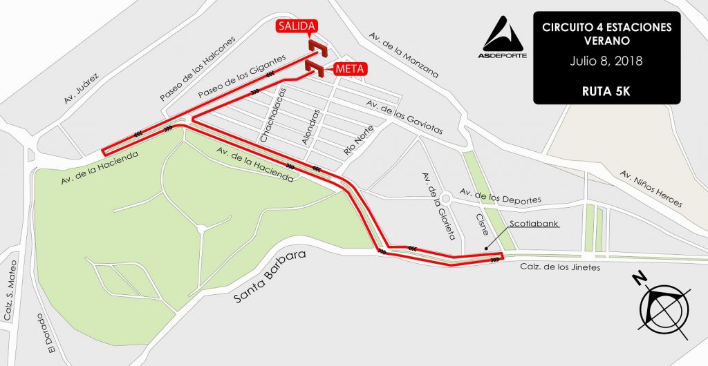 Rutas de la carrera del Circuito 4 Estaciones Verano en CDMX y