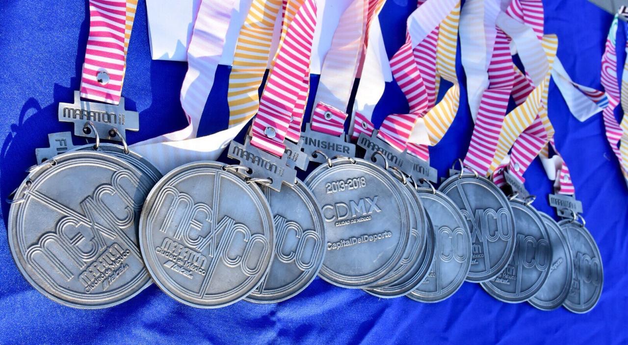 medalla reconocimiento 6 maratones maraton cdmx